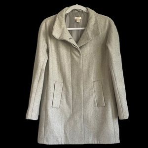 J. Crew Gray City Coat Classic Wool Peacoat - Size 2